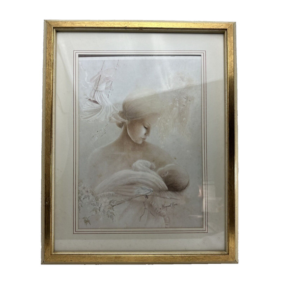 Margaret Kane "Love" Signed Matted & Framed Lithograph/Print Needs fix in frame - Picture 1 of 10